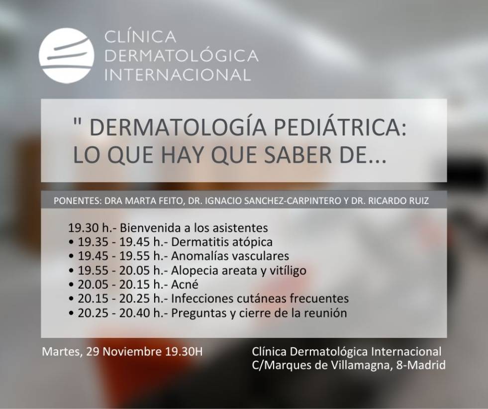 Jornada de actualización en dermatología pediátrica de CDI y hospital ruber internacional..